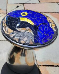 mosaic parrot table