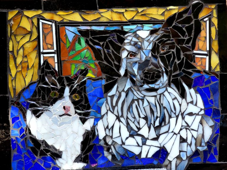 Stained glass mosaic portrait Stained glass mosaic portrait