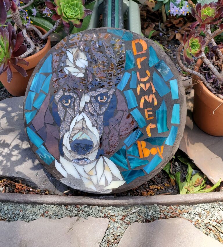mosaic portrait steppingstone