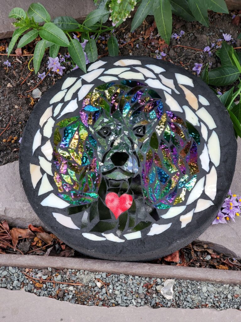 mosaic portrait steppingstone