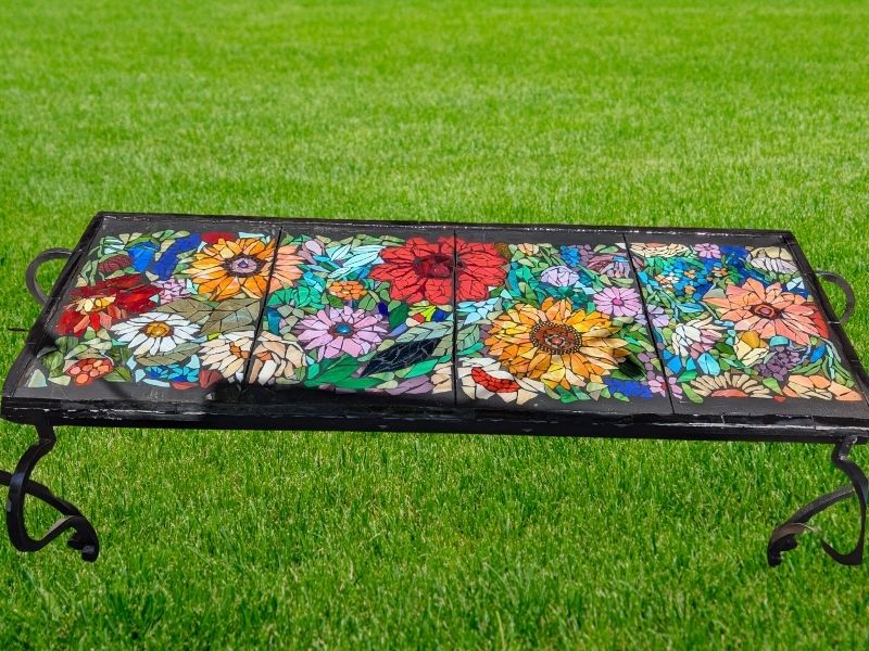 Flower Table Mosaic Decor